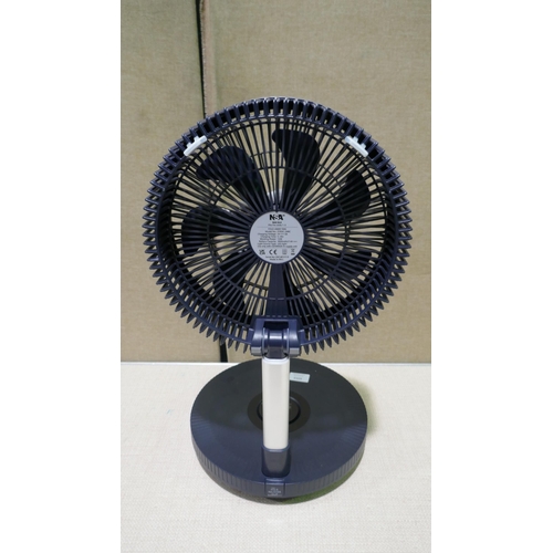 6053 - Nsa Folding Stand Fan with Remote, No Charger  (335-210) *This lot is subject to Vat