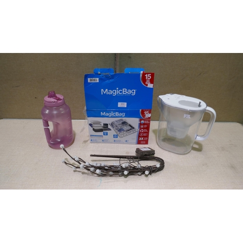 6059 - Ello 1.8L Water Bottle, Magic Bags, Brita Maxtra XL 3.6L Jug and Led Bubble Branches (335-207,214,52... 