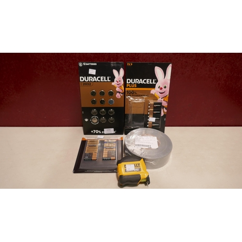 6090 - Nashua Duct Tape, Ks AAA Batteries, Duracell Plus 9V, Duracell 2032 Coin, Dewalt Tape (Incomplete Pa... 