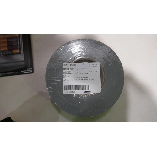 6090 - Nashua Duct Tape, Ks AAA Batteries, Duracell Plus 9V, Duracell 2032 Coin, Dewalt Tape (Incomplete Pa... 