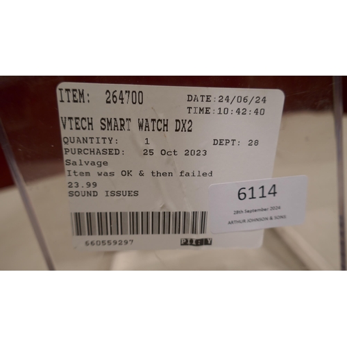 6114 - Vtech Dx2 Pink Smart Watch   (335-15) *This lot is subject to Vat