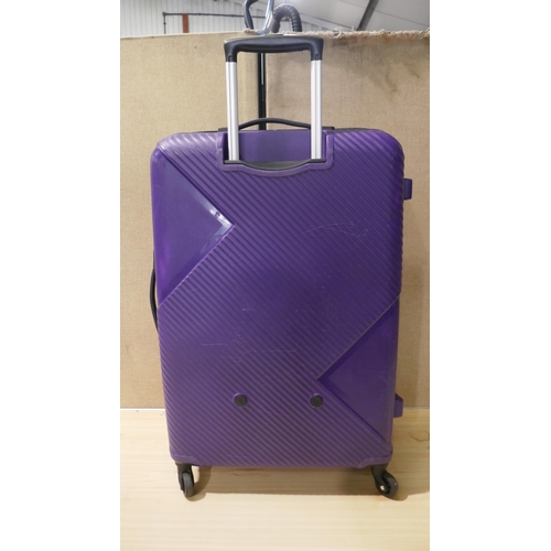 6126 - American Tourister Jetdriver Large Purple Hard Shell Suitcase  (335-593) *This lot is subject to Vat