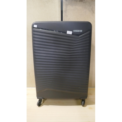 6127 - American Tourister Jetdriver Large Black Hrd Shell Suitcase  (335-594) *This lot is subject to Vat