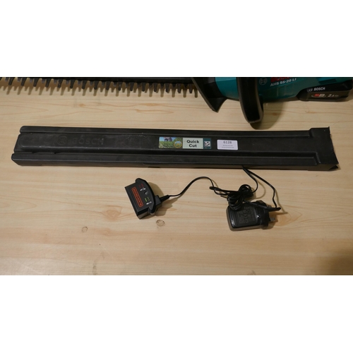 6128 - Bosch Cordless Hedgecutter with Battery and Charger (Model No: Ahs5520)  (335-515) *This lot is subj... 