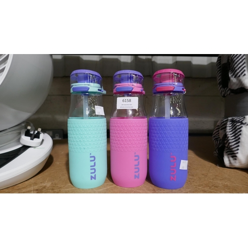 6158 - Zulu Water Bottle 3 Pack  (335-625) *This lot is subject to Vat