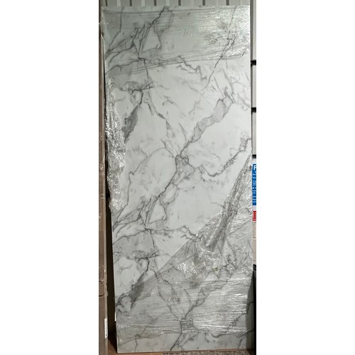 6302 - White Marble Effect Large Worktop *This lot is Subject to VAT