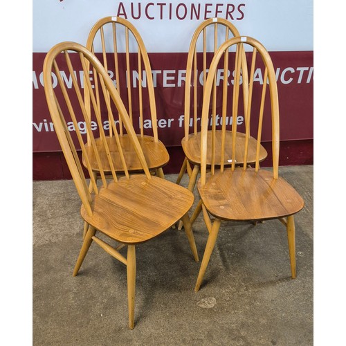 46 - A set of four Ercol Blonde elm and beech Quaker chairs