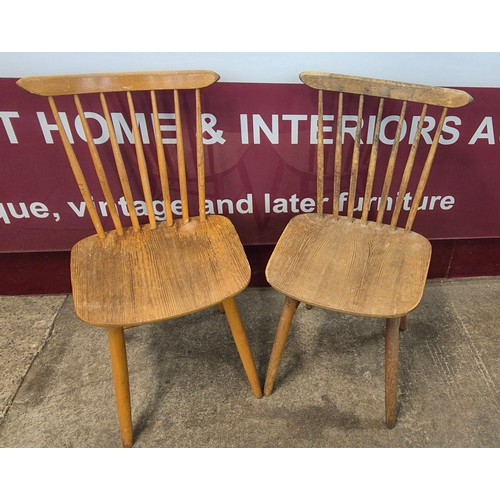 70 - A pair of Scandinavian beech kitchen chairs