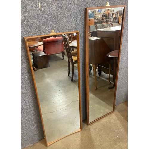 72 - Two teak framed mirrors