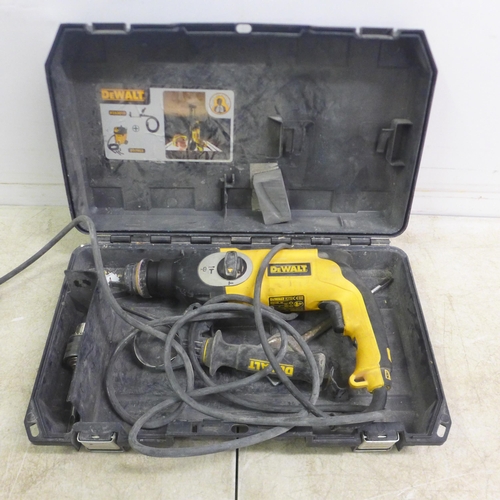 5003 - A cased Dewalt D25123-LX 115v hammer drill