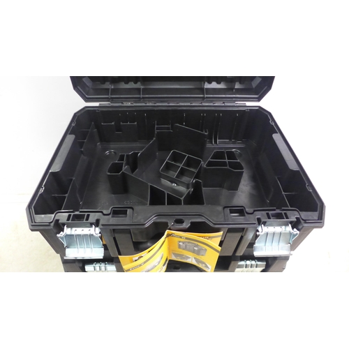 5005 - A set of four Dewalt T-Stak compatible stacking tool boxes and a Dewalt DCB105 XR Li-Ion battery cha... 