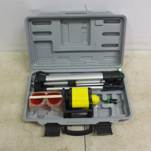 5008 - A laser level kit in case with tripod and safety goggles