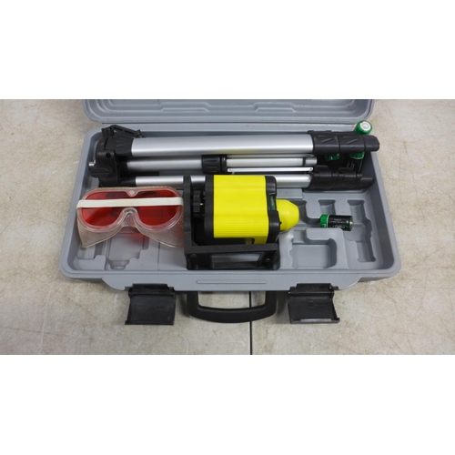 5008 - A laser level kit in case with tripod and safety goggles