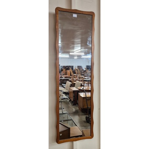 50F - A teak framed mirror