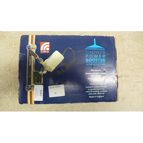 5047 - A Flowflex Shower power booster pump boxed, unused