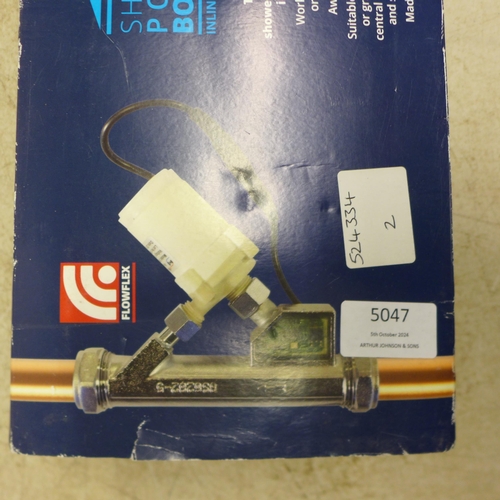 5047 - A Flowflex Shower power booster pump boxed, unused