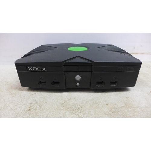 5048 - Three gaming consoles - Playstation 2, Playstation 3 and a original Xbox and two original Xbox contr... 