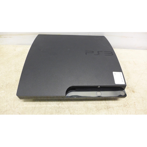 5051 - Two slimline Playstation 3 consoles with power cable, HDMI cable and two wireless PlayStation contro... 