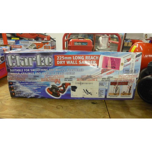 5021 - A quantity of Clarke items including a Clarke DWS225LR, 110V, 225mm long reach dry wall sander, a Cl... 