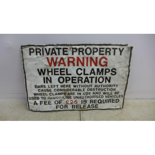 5065 - A vintage private property sign