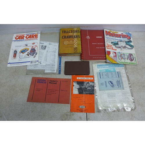 5069 - A quantity of car owner manuals including Vauxhall, Renault, Ford, etc. and a quantity of various ot... 