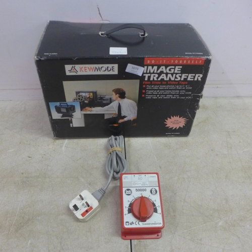 5073 - An Image Transfer Film Slide to Video tape with filter included, plus a 50080 Transformater (200V 90... 