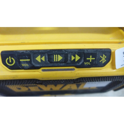 5074 - A Dewalt DCRoll Bluetooth site radio