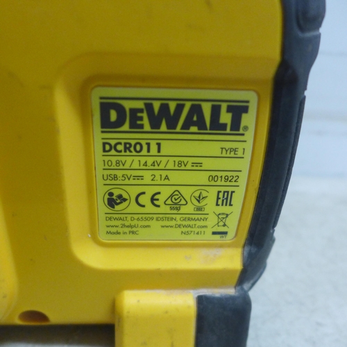 5074 - A Dewalt DCRoll Bluetooth site radio