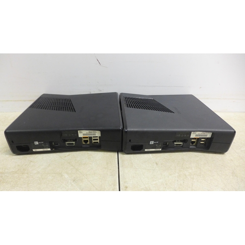 5083 - Three XBox 360 S consoles and an XBox 360 E console - includes a Halo edition XBox 360 S, also inclu... 