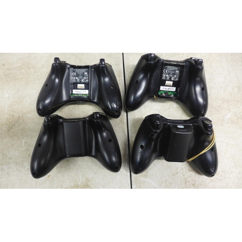 5083 - Three XBox 360 S consoles and an XBox 360 E console - includes a Halo edition XBox 360 S, also inclu... 