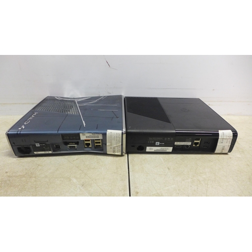 5083 - Three XBox 360 S consoles and an XBox 360 E console - includes a Halo edition XBox 360 S, also inclu... 