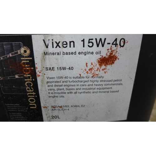 5219 - 20 litres of Vixen 15W-40 mineral based engine oil - sealed