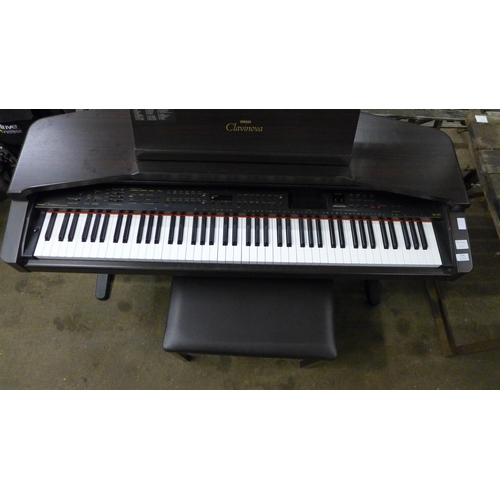 5241 - A Yamaha Clavinova CVP-87A digital piano with power supply and piano stool