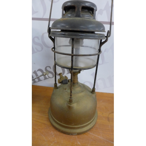 5253 - Six vintage paraffin pressure lanterns, including three Tilley lamps and three Bialaddin pressure la... 