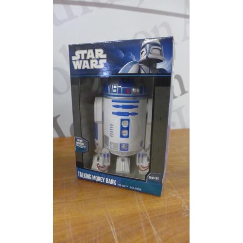 5282 - A Teksta Robotic T-Rex and a Star Wars talking R2D2 money bank