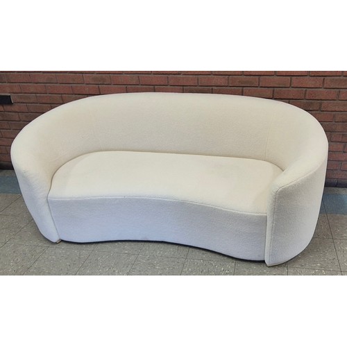 93 - A Scandanavian style white fabric sofa