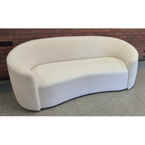 93 - A Scandanavian style white fabric sofa