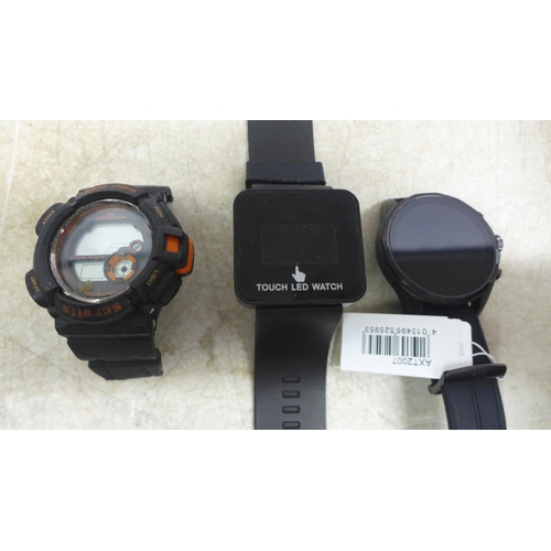 5104 - A quantity of digital watches and smart watches including an Armani Exchange AXT2007 connected smart... 