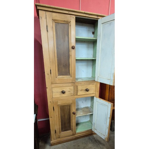 105 - A Victorian pine housekeepers cupboard