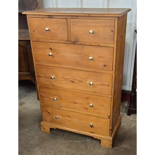 108 - A Victorian style pine chest of drawers