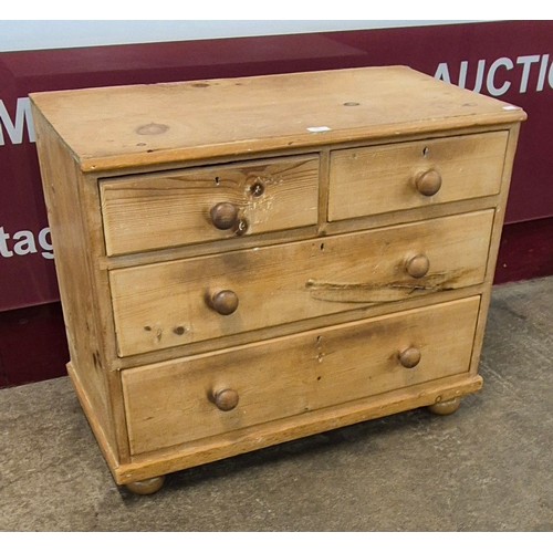 110 - A Victorian pine chest of drawers