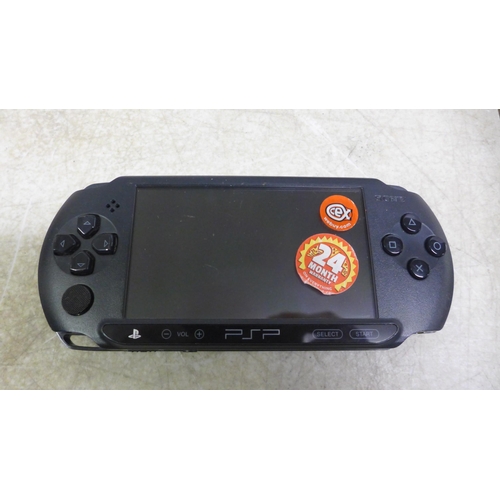 5117 - A Playstation Vita Slim (black, Wifi edition) handheld gaming console and PSP handheld console - wit... 