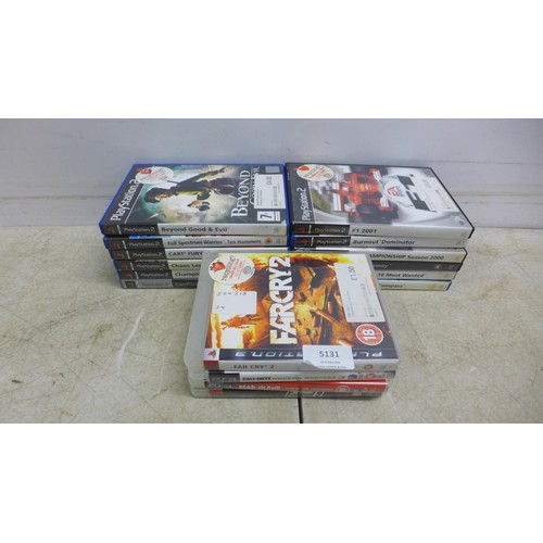 5135 - A quantity of Playstation 2 and Playstation 3 games including F1 2001, Burnout Dominator, The Gatewa... 