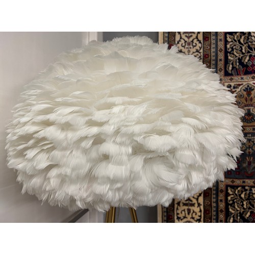 3048 - A large white feather floor standing lamp