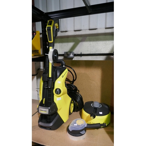 6019 - Karcher K5 power control pressure washer with lance, patio cleaner attachment and scrubber head (336... 