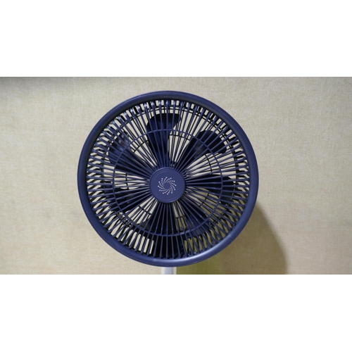 6023 - Nsa Folding Stand Fan with remote, power lead and box (336-161) *This lot is subject to Vat