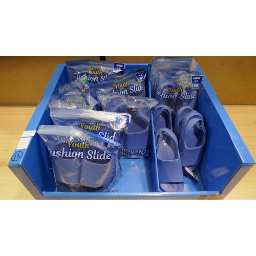 6056 - 12 x 32 Degrees Cool Youth Cushion blue slides (mixed sizes) (336) *This lot is subject to Vat