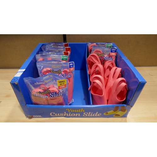 6057 - 11 x 32 Degrees Cool Youth Cushion pink slides (mixed sizes) (336) *This lot is subject to Vat