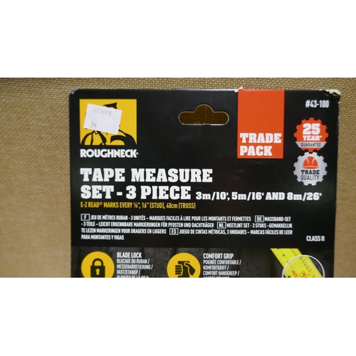 6058 - Nine Roughneck Ez Tape measures  (336-74-78) *This lot is subject to Vat