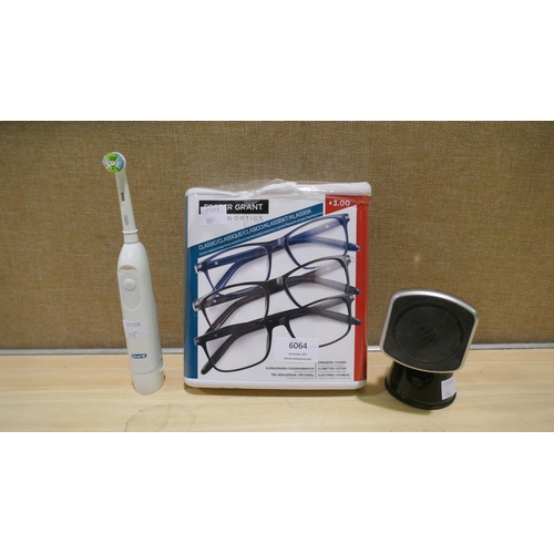 6064 - Fgx Mens Classic Reading Glasses+3.00, Oral-B Db5 Toothbrush and a Scosche Magic Mount Pro 2 (336-10... 